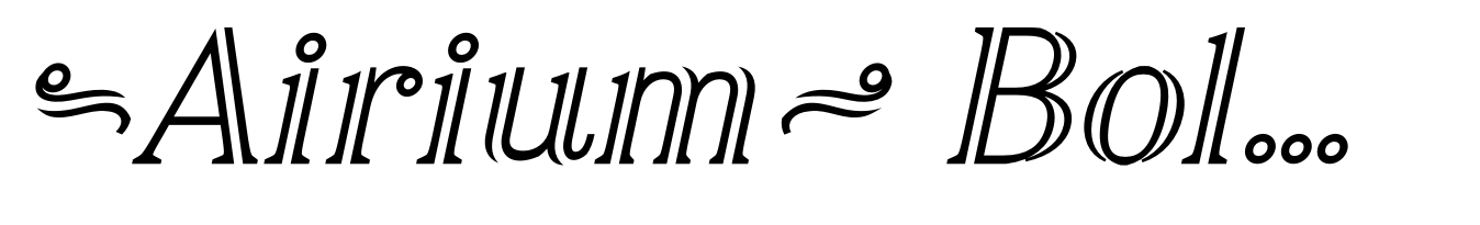 Airium Bold Italic